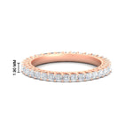 Load image into Gallery viewer, 1-ctw-diamond-eternity-princess-cut-wedding-ring-in-rose-gold-FD10247PRB-1.00CT-NL-RG-HW