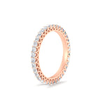 Load image into Gallery viewer, 1-ctw-diamond-eternity-princess-cut-wedding-ring-in-rose-gold-FD10247PRBANGLE2-1.00CT-NL-RG