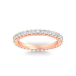 Load image into Gallery viewer, 1-ctw-diamond-eternity-princess-cut-wedding-ring-in-rose-gold-FD10247PRBANGLE5-1.00CT-NL-RG