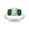 Load image into Gallery viewer, 1.00-ct-emerald-cut-three-stone-emerald-engagement-ring-in-white-gold-fdenr9299emgemgrangle5-1.00ct-nl-wg.jpg
