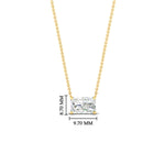 Load image into Gallery viewer, Horizontal Radiant Diamond Solitaire Pendant
