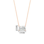 Load image into Gallery viewer, Horizontal Radiant Diamond Solitaire Pendant