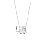 Load image into Gallery viewer, Horizontal Radiant Diamond Solitaire Pendant