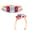 Load image into Gallery viewer, 1.00-ct-radiant-cut-three-stone-pink-sapphire-engagement-ring-in-rose-gold-fdenr9299ragsadrpiangle3-1.00ct-nl-rg.jpg
