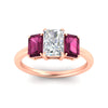 Load image into Gallery viewer, 1.00-ct-radiant-cut-three-stone-pink-sapphire-engagement-ring-in-rose-gold-fdenr9299ragsadrpiangle5-1.00ct-nl-rg.jpg