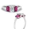 Load image into Gallery viewer, 1.00-ct-radiant-cut-three-stone-pink-sapphire-engagement-ring-in-white-gold-fdenr9299ragsadrpiangle3-1.00ct-nl-wg.jpg