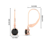 Load image into Gallery viewer, 1.00-ct-round-cut-black-diamond-leverback-dangle-earrings-in-rose-gold-fdear11236rogblackangle4-1.00ct-nl-rg-hw.jpg?v=1768373567