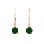 Load image into Gallery viewer, 1.00-ct-round-cut-emerald-leverback-dangle-earrings-in-rose-gold-fdear11236rogemgrangle2-1.00ct-nl-rg.jpg?v=1768373567