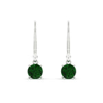 Load image into Gallery viewer, 1.00-ct-round-cut-emerald-leverback-dangle-earrings-in-white-gold-fdear11236rogemgrangle2-1.00ct-nl-wg.jpg?v=1768373567