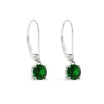 Load image into Gallery viewer, 1.00-ct-round-cut-emerald-leverback-dangle-earrings-in-white-gold-fdear11236rogemgrangle3-1.00ct-nl-wg.jpg?v=1768373567