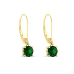Load image into Gallery viewer, 1.00-ct-round-cut-emerald-leverback-dangle-earrings-in-yellow-gold-fdear11236rogemgrangle3-1.00ct-nl-yg.jpg?v=1768373566