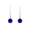 Load image into Gallery viewer, 1.00-ct-round-cut-sapphire-leverback-dangle-earrings-in-rose-gold-fdear11236rogsablangle2-1.00ct-nl-rg.jpg?v=1768373567