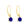 Load image into Gallery viewer, 1.00-ct-round-cut-sapphire-leverback-dangle-earrings-in-yellow-gold-fdear11236rogsablangle3-1.00ct-nl-yg.jpg?v=1768373567