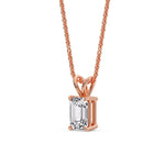 Load image into Gallery viewer, 1.00-ct.-emerald-cut-solitaire-pendant-in-rose-gold-yellow-gold-FDPD8469ANGLE2-EM-1.00-RG.jpg?v=1759468255