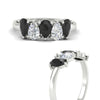 Load image into Gallery viewer, 1.25-carat-5-stone-wedding-band-black-diamond-teardrop-in-white-gold-fdwb8008peblackangle3-1.25ct-nl-wg.jpg