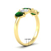 Load image into Gallery viewer, 1.25-carat-5-stone-wedding-band-emerald-teardrop-in-yellow-gold-fdwb8008pegemgrangle2-1.25ct-nl-yg-hw.jpg