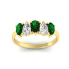 Load image into Gallery viewer, 1.25-carat-5-stone-wedding-band-emerald-teardrop-in-yellow-gold-fdwb8008pegemgrangle5-1.25ct-nl-yg.jpg