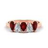 Load image into Gallery viewer, 1.25-carat-5-stone-wedding-band-ruby-teardrop-in-rose-gold-fdwb8008pegrudrsleep-1.25ct-nl-rg.jpg