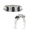 Load image into Gallery viewer, 1.50 Ct Emerald Cut 5 Stone Diamond Anniversary Ring