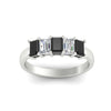 Load image into Gallery viewer, 1.50 Ct Emerald Cut 5 Stone Diamond Anniversary Ring