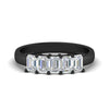 Load image into Gallery viewer, 1.5-ct-emerald-cut-diamond-anniversary-ring-in-black-gold-fdwb8008emsleep-1.50ct-nl-bg