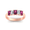 Load image into Gallery viewer, 1.5-ct-emerald-cut-pink-sapphire-anniversary-ring-in-rose-gold-fdwb8008emgsadrpiangle5-1.50ct-nl-rg