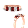 Load image into Gallery viewer, 1.5-ct-emerald-cut-ruby-anniversary-ring-in-rose-gold-fdwb8008emgrudrangle3-1.50ct-nl-rg
