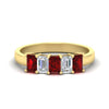 Load image into Gallery viewer, 1.5-ct-emerald-cut-ruby-anniversary-ring-in-yellow-gold-fdwb8008emgrudrsleep-1.50ct-nl-yg