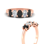 Load image into Gallery viewer, 1.5-ct.-black-diamond-five-stone-anniversary-band-in-rose-gold-fdwb8008ovblackangle3-1.50ct-nl-rg.jpg