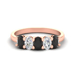 Load image into Gallery viewer, 1.5-ct.-black-diamond-five-stone-anniversary-band-in-rose-gold-fdwb8008ovblacksleep-1.50ct-nl-rg.jpg