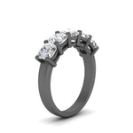 Load image into Gallery viewer, 1.5-ct.-diamond-5-stone-ring-cushion-cut-in-black-gold-FD8008CUB-1.5CT-NL-BG.jpg