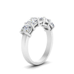 Load image into Gallery viewer, 1.5-ct.-diamond-5-stone-ring-cushion-cut-in-white-gold-FD8008CUB-1.5CT-NL-WG.jpg