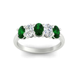 Load image into Gallery viewer, 1.5-ct.-emerald-five-stone-anniversary-band-in-white-gold-fdwb8008ovgemgrangle5-1.50ct-nl-wg.jpg