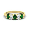 Load image into Gallery viewer, 1.5-ct.-emerald-five-stone-anniversary-band-in-yellow-gold-fdwb8008ovgemgrsleep-1.50ct-nl-yg.jpg