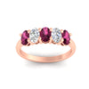 Load image into Gallery viewer, 1.5-ct.-pink-sapphire-five-stone-anniversary-band-in-rose-gold-fdwb8008ovgsadrpiangle5-1.50ct-nl-rg.jpg