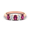 Load image into Gallery viewer, 1.5-ct.-pink-sapphire-five-stone-anniversary-band-in-rose-gold-fdwb8008ovgsadrpisleep-1.50ct-nl-rg.jpg
