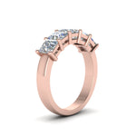 Load image into Gallery viewer, 1.5-ct.-princess-cut-5-stone-diamond-wedding-ring-in-rose-gold-FD8008PRB-1.5CT-NL-RG.jpg