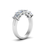 Load image into Gallery viewer, 1.5-ct.-princess-cut-5-stone-diamond-wedding-ring-in-white-gold-FD8008PRB-1.5CT-NL-WG.jpg