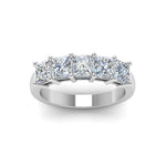 Load image into Gallery viewer, 1.5-ct.-princess-cut-5-stone-diamond-wedding-ring-in-white-gold-FD8008PRB-1.5CT-NL-WG.jpg