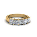 Load image into Gallery viewer, 1.5-ct.-princess-cut-5-stone-diamond-wedding-ring-in-yellow-gold-FD8008PRB-1.5CT-NL-YG.jpg