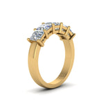 Load image into Gallery viewer, 1.5-ct.-princess-cut-5-stone-diamond-wedding-ring-in-yellow-gold-FD8008PRB-1.5CT-NL-YG.jpg