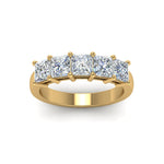 Load image into Gallery viewer, 1.5-ct.-princess-cut-5-stone-diamond-wedding-ring-in-yellow-gold-FD8008PRB-1.5CT-NL-YG.jpg