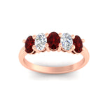 Load image into Gallery viewer, 1.5-ct.-ruby-five-stone-anniversary-band-in-rose-gold-fdwb8008ovgrudrangle5-1.50ct-nl-rg.jpg