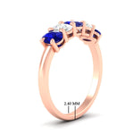 Load image into Gallery viewer, 1.5-ct.-sapphire-five-stone-anniversary-band-in-rose-gold-fdwb8008ovgsablangle2-1.50ct-nl-rg-hw.jpg