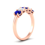 Load image into Gallery viewer, 1.5-ct.-sapphire-five-stone-anniversary-band-in-rose-gold-fdwb8008ovgsablangle2-1.50ct-nl-rg.jpg