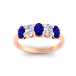 Load image into Gallery viewer, 1.5-ct.-sapphire-five-stone-anniversary-band-in-rose-gold-fdwb8008ovgsablangle5-1.50ct-nl-rg.jpg