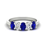 Load image into Gallery viewer, 1.5-ct.-sapphire-five-stone-anniversary-band-in-white-gold-fdwb8008ovgsablsleep-1.50ct-nl-wg.jpg
