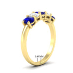 Load image into Gallery viewer, 1.5-ct.-sapphire-five-stone-anniversary-band-in-yellow-gold-fdwb8008ovgsablangle2-1.50ct-nl-yg-hw.jpg