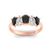 Load image into Gallery viewer, 1.50-carat-5-stone-classic-wedding-band-black-diamond-teardrop-in-rose-gold-fdwb8008peblackangle5-1.50ct-nl-rg.jpg