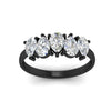 Load image into Gallery viewer, 1.50-carat-5-stone-classic-wedding-band-diamond-teardrop-in-black-gold-fdwb8008peangle5-1.50ct-nl-bg